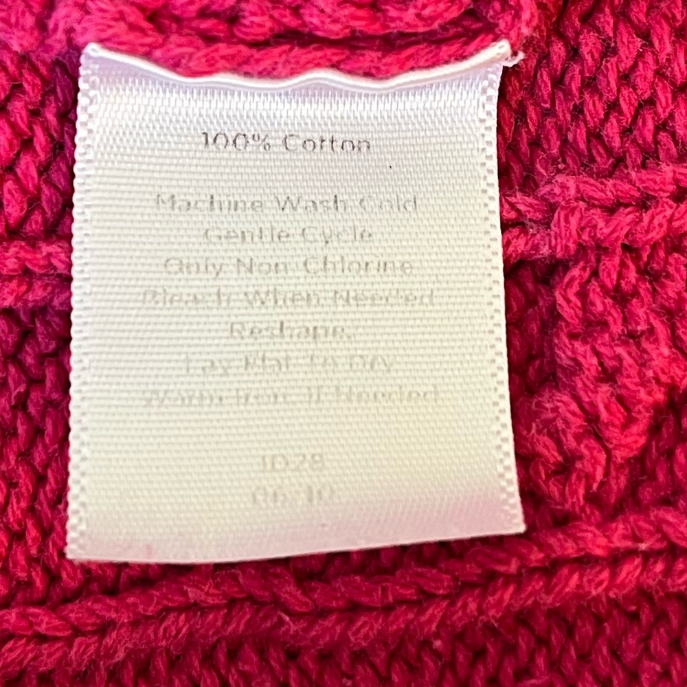 Talbots Pink Classic Cotton Cable Knit Crewneck Pullover Sweater Women’s 1X - Picture 6 of 8